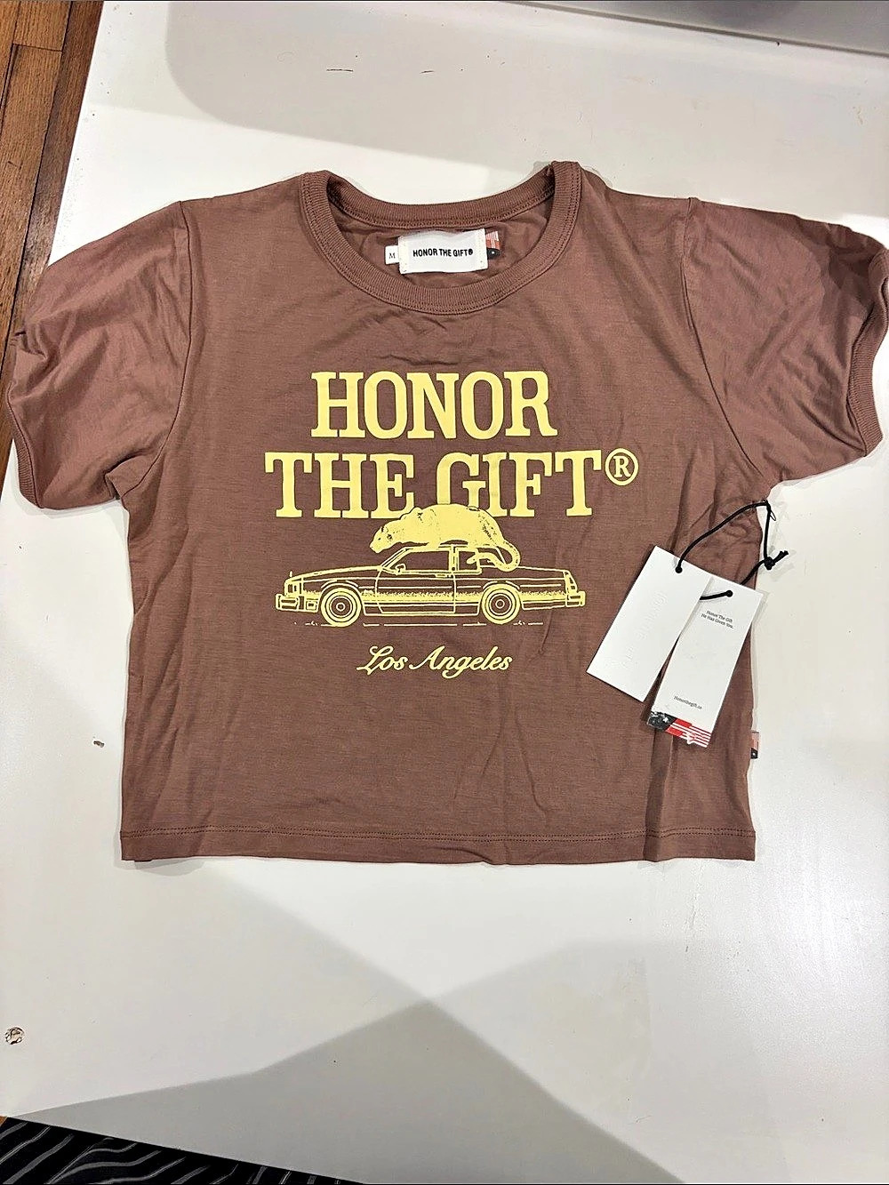 Honor the Gift Joy Ride Tee Graphic Brown Medium
